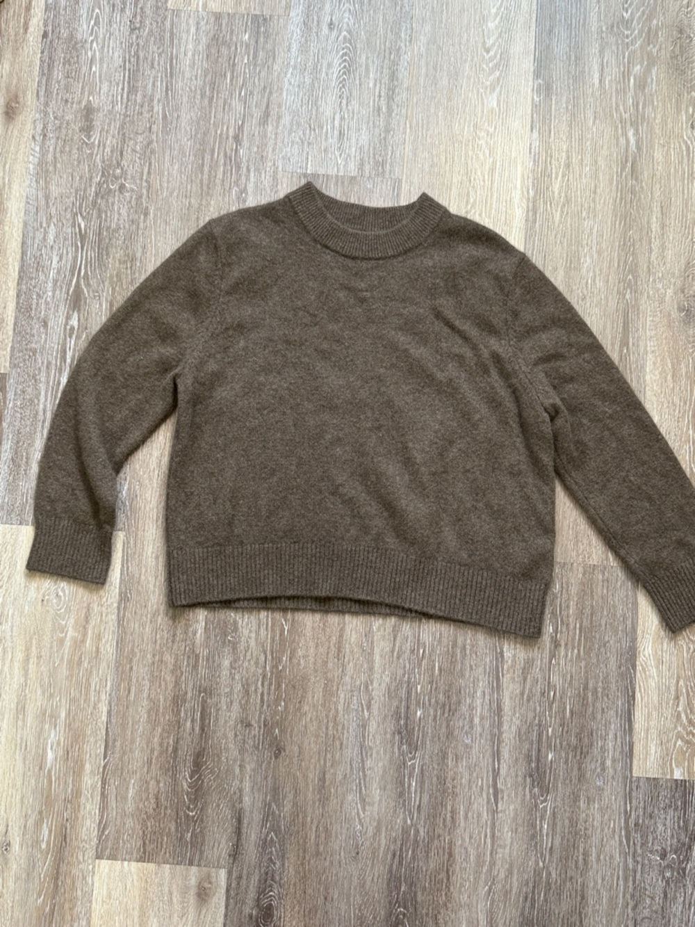Quince Crewneck Brown Cashmere Sweater M